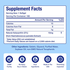 NasaBeahava Astaxanthin label detail highlights natural algal source.