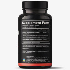 Natgrown Ashwagandha KSM66 capsules close-up highlighting potent 600 mg dose for focus.