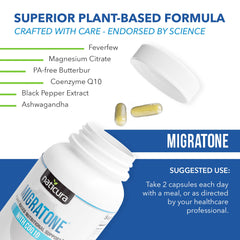 Naticura Migratone ingredients panel highlighting key components