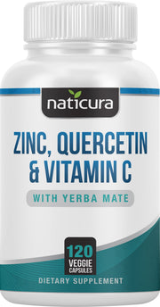 Naticura Zinc Quercetin bottle for daily immune support.