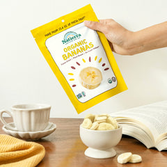 Natierra Organic Freeze-Dried Bananas in bowl for snacking and recipes