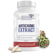Nation Health MD Artichoke 500 mg bottle front showing daily wellness potential