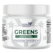 Nation Health MD Greens bottle front showing organic greens for daily wellness
