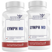 Nation Health MD Lymph MD bottle on a countertop for convenient daily lymph support