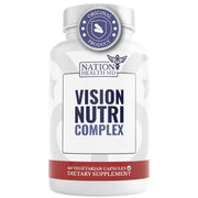 Nation Health MD Vision Nutri Complex bottle front for daily eye nourishment.