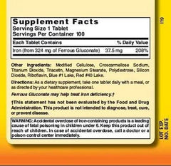 Nature's Blend pack of 2 iron tablets for daily routine