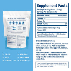 NativePath Collagen Peptides scoop showing a 10 g serving for protein support.