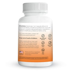 Natleo Theracurmin turmeric capsule side view, compact and simple to swallow