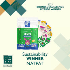 NATPAT Zen Patch worn by kids at school supports mood without medication.