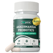 Natprime Akkermansia probiotic bottle for easy daily gut balance.