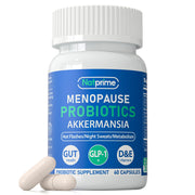 Natprime menopause bottle front label highlights daily hormonal balance support.