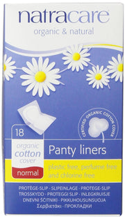 Natracare panty liners pack front for daily, discreet protection with natural materials