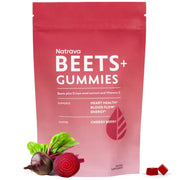 Natrava BEETS+ Gummies packaging highlights circulatory support formula.