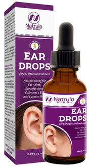 Natrulo ear drops bottle pour for easy administration and soothing relief.