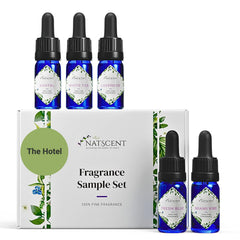 Natscent Hotel Fragrance Set bottles display luxury ambience for home or office.
