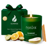Natur IX Sunrise candle with pear-citrus-ylang-ylang notes for a refreshing morning mood