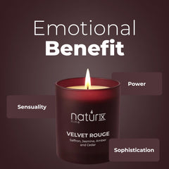Natur IX Velvet Rouge amber candle for cozy evenings