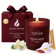 Natur IX Velvet Rouge cedarwood candle for warm, inviting ambience