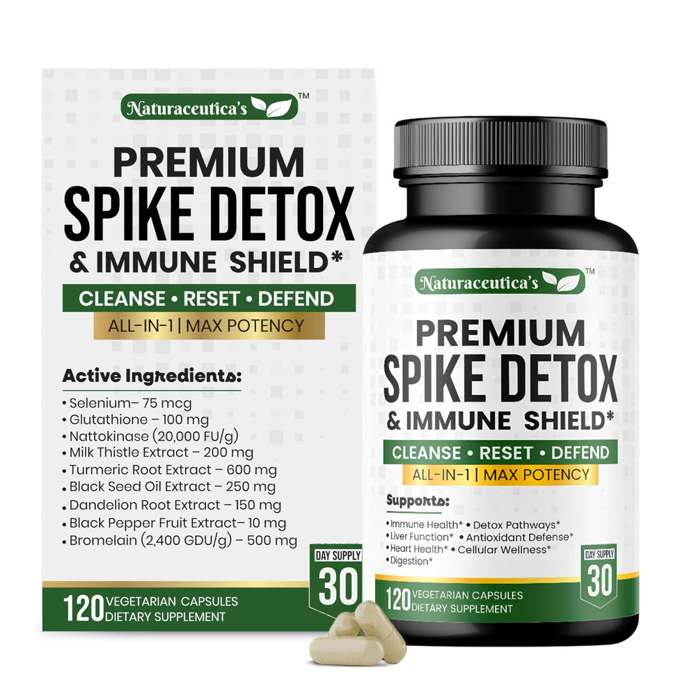 Naturaceutica's Spike Detox bottle front view highlighting detox support.