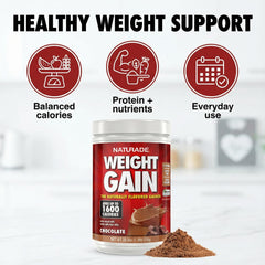 Naturade Weight Gain shake being poured for post-workout fueling.