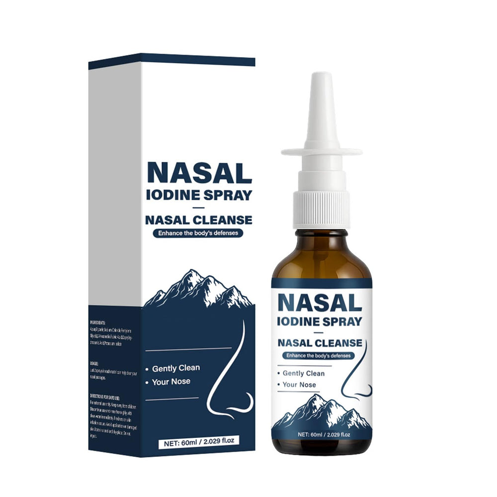 Natura Derm iodine nasal spray bottle front for easy daily use.