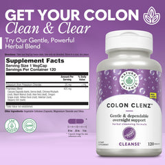 Natural Balance Colon Clenz capsules displayed for digestive wellness.