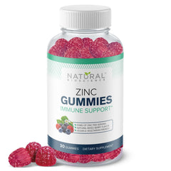 Natural BioScience Zinc Gummies berry flavor bottle for immune support and daily wellness