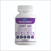Natural Care Supplements Joint Aid bottle label highlighting glucosamine blend for daily joint support.