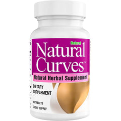 Natural Curves bottle front signals vegan, plant-based bust support