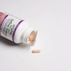 Natural Factors Affron label emphasizes pure saffron extract authenticity.