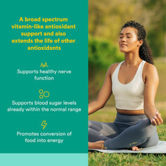 Natural Factors Alpha-Lipoic Acid capsules closeup show smooth, potent antioxidant support.
