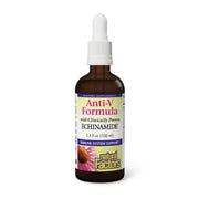 Natural Factors Anti-V Liquid Formula bottle highlighting organic echinacea for immune support