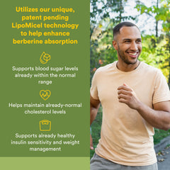Natural Factors Berberine LipoMicel softgels closeup for a vegan-friendly daily option.