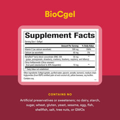 BioCgel ingredients and BerryRich blend visible on label.