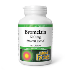 Natural Factors bromelain 500mg capsule demonstrating enzyme support for digestion