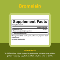 Natural Factors bromelain derived from pineapple stem source