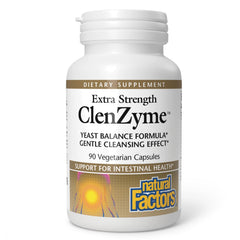 Natural Factors ClenZyme bottle front showing label and digestive balance formula.