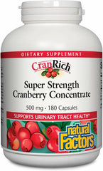 Natural Factors CranRich bottle front view for cranberry concentrate benefits.