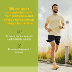 Natural Factors GarlicRich capsule close-up highlighting delayed-release design for steady absorption.