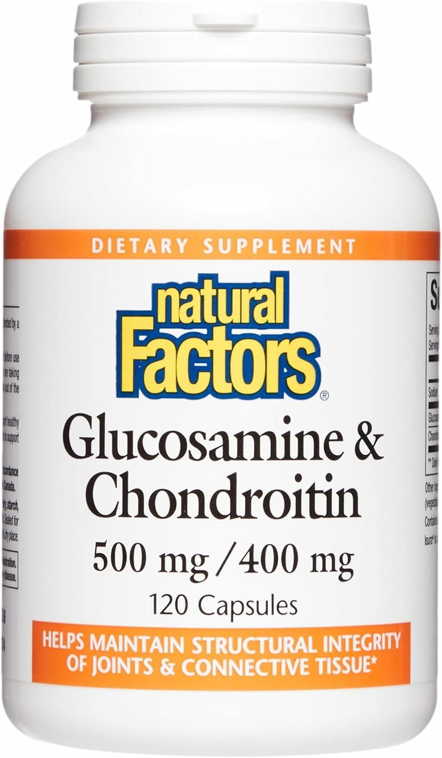Natural Factors Glucosamine Chondroitin bottle front for joint support.