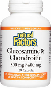 Natural Factors Glucosamine Chondroitin bottle front for joint support.