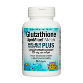 Natural Factors Glutathione LipoMicel Matrix bottle front showing packaging and branding for daily antioxidant support