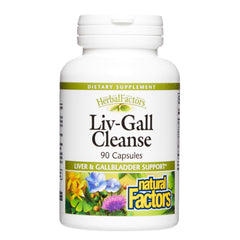 Natural Factors HerbalFactors Liv-Gall Cleanse bottle front for daily liver wellness