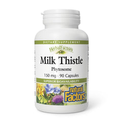 Natural Factors HerbalFactors bottle with Milk Thistle Phytosome supports healthy liver function