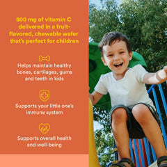Tangy orange chewable wafer from Natural Factors for kids