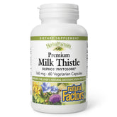 Natural Factors Milk Thistle bottle highlighting liver support for daily wellness