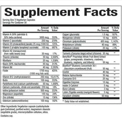 Close-up of MultiFactors 50+ capsules for a simple three-capsule daily serving