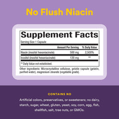 Natural Factors No Flush Niacin bottle on table — convenient daily use in your routine.