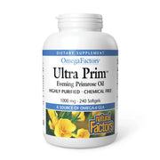 Natural Factors Omega Factors Evening Primrose Oil bottle front for daily omega-6 support.