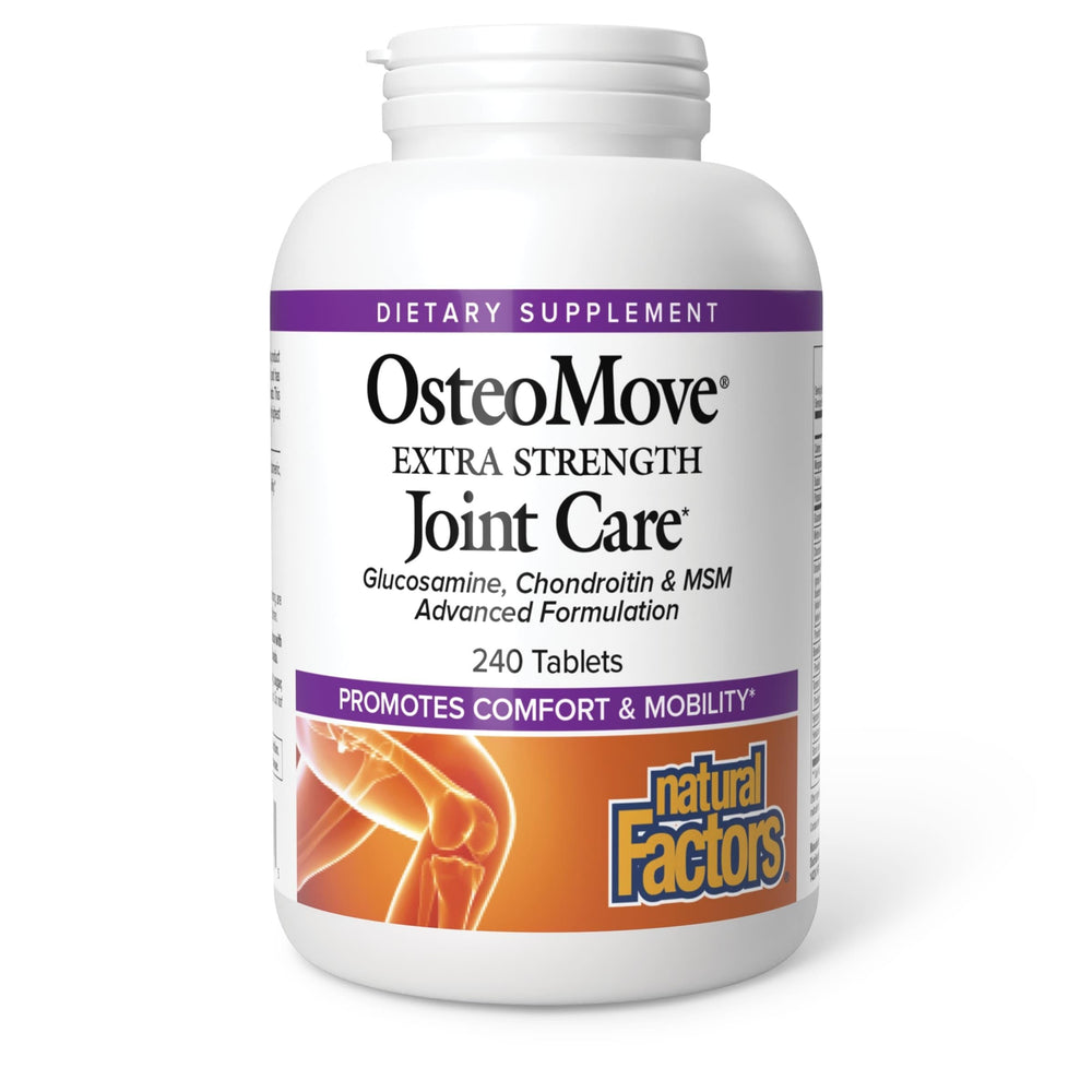 Natural Factors OsteoMove bottle front, supports daily joint comfort